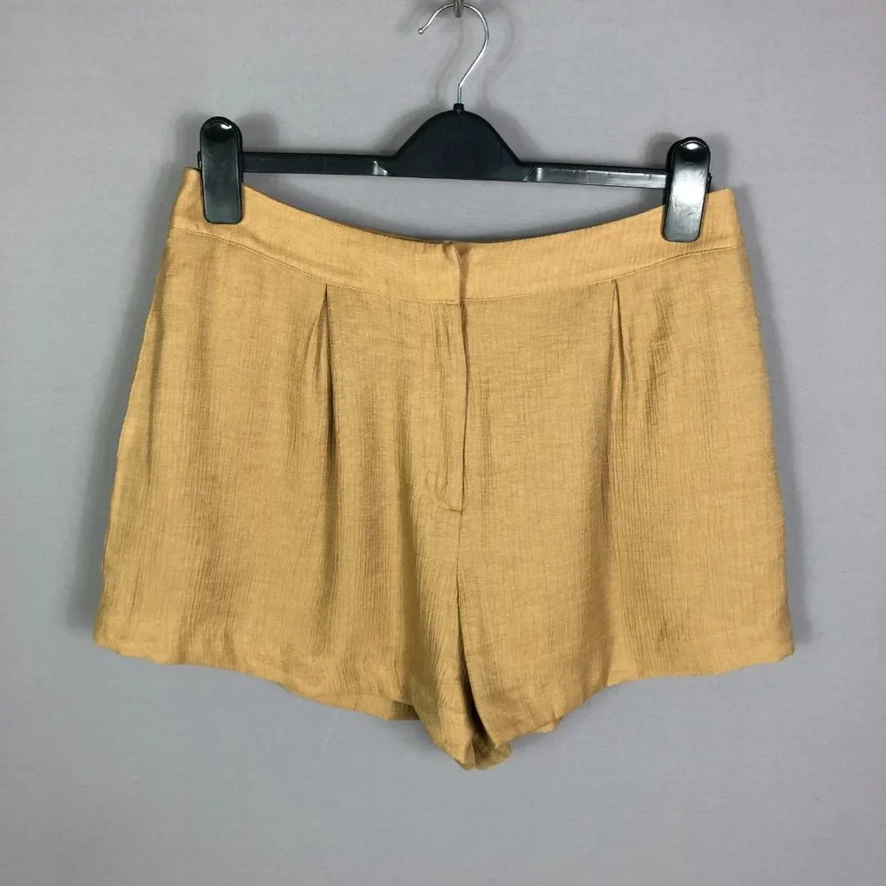 SOMETHING NAVY Tan Hi Waisted Dressy Short Size 12